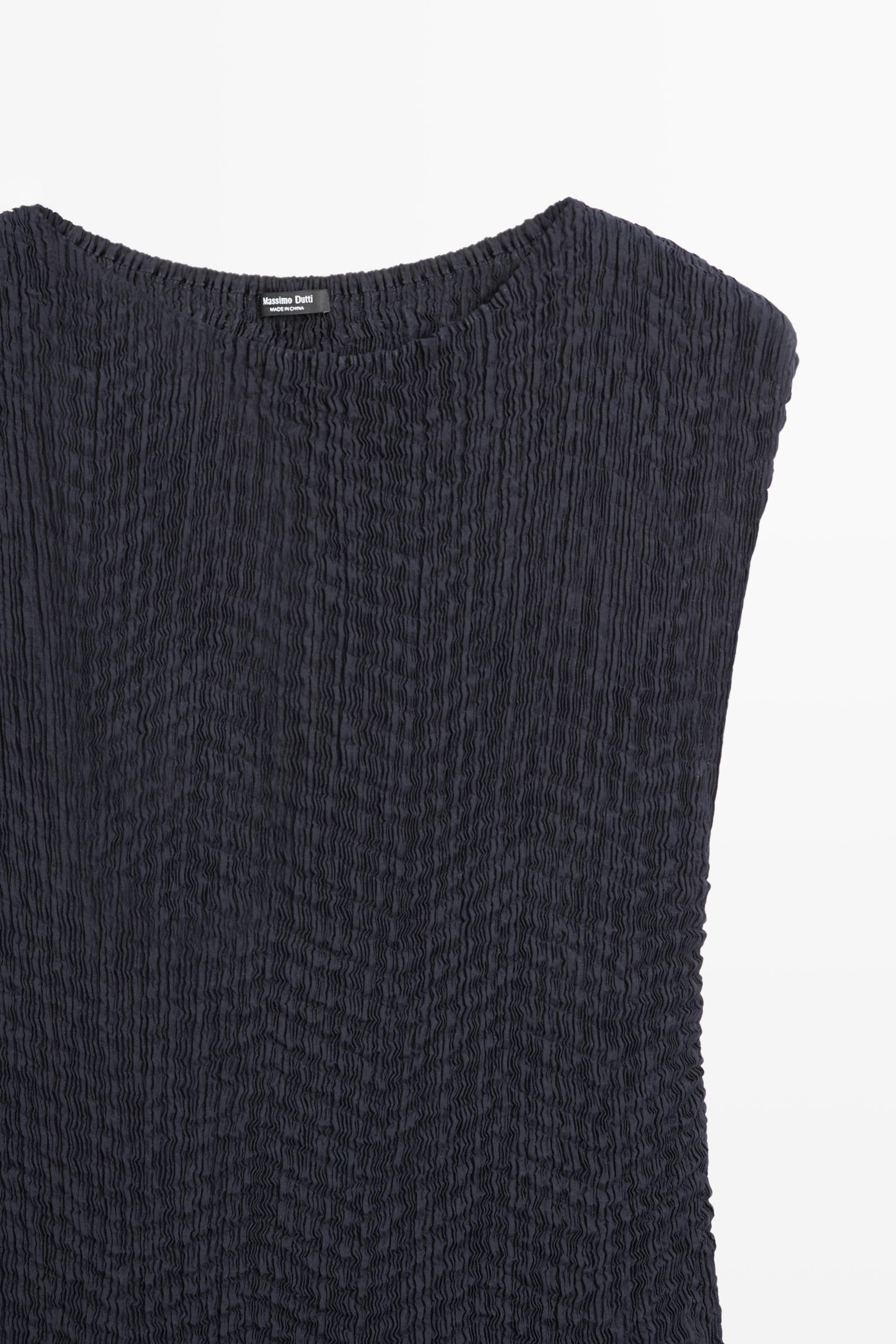 Robe longue fluide froncée